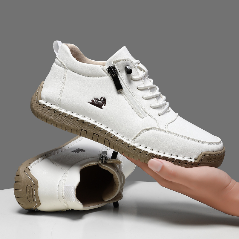 Leather Sneaker Care Kit - Damskie sneakersy, ręcznie robione skórzane buty